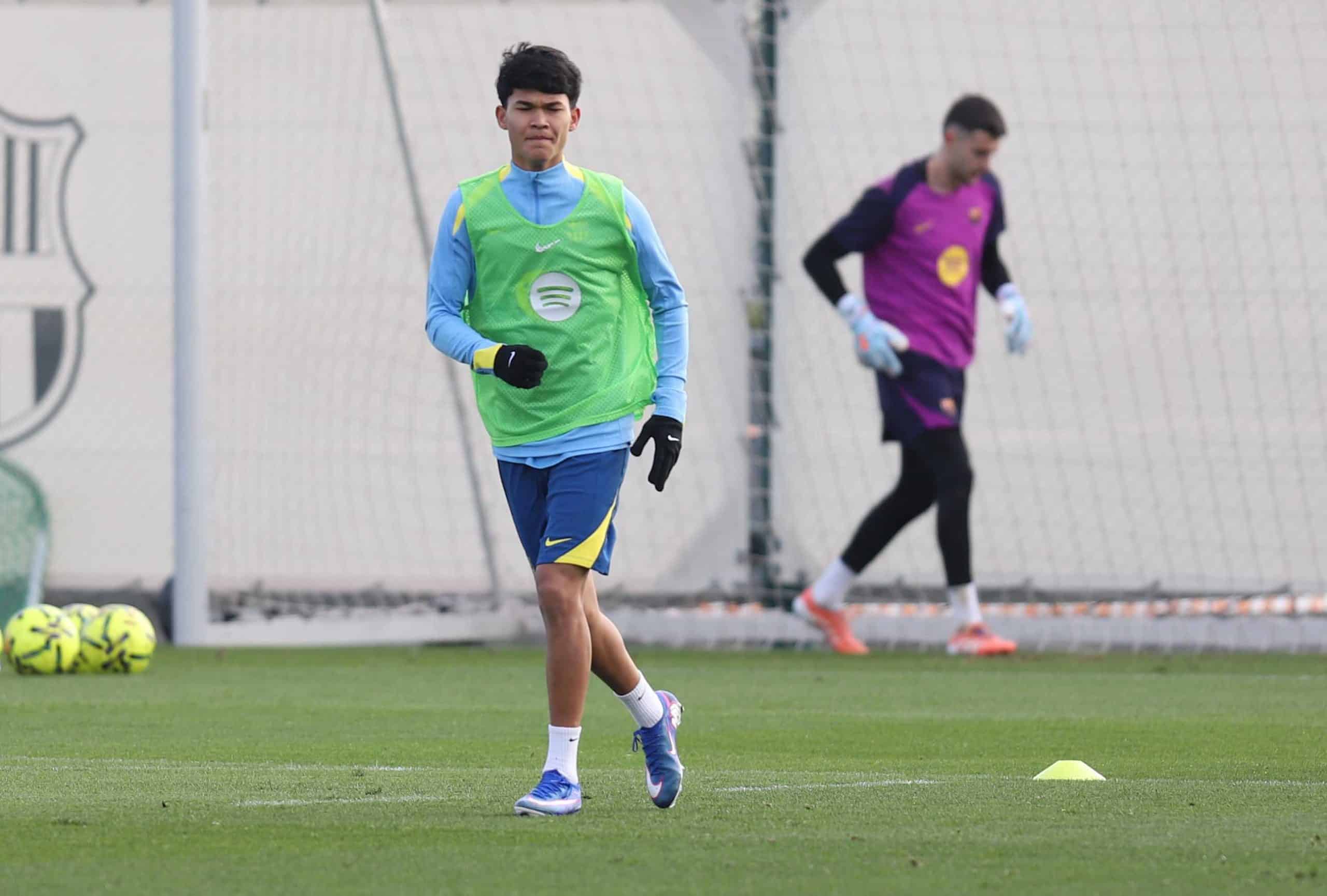 Dro à l'entraînement du FC Barcelone.