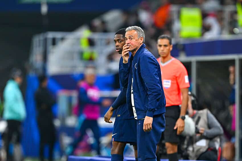Luis Enrique et Dembélé au PSG
