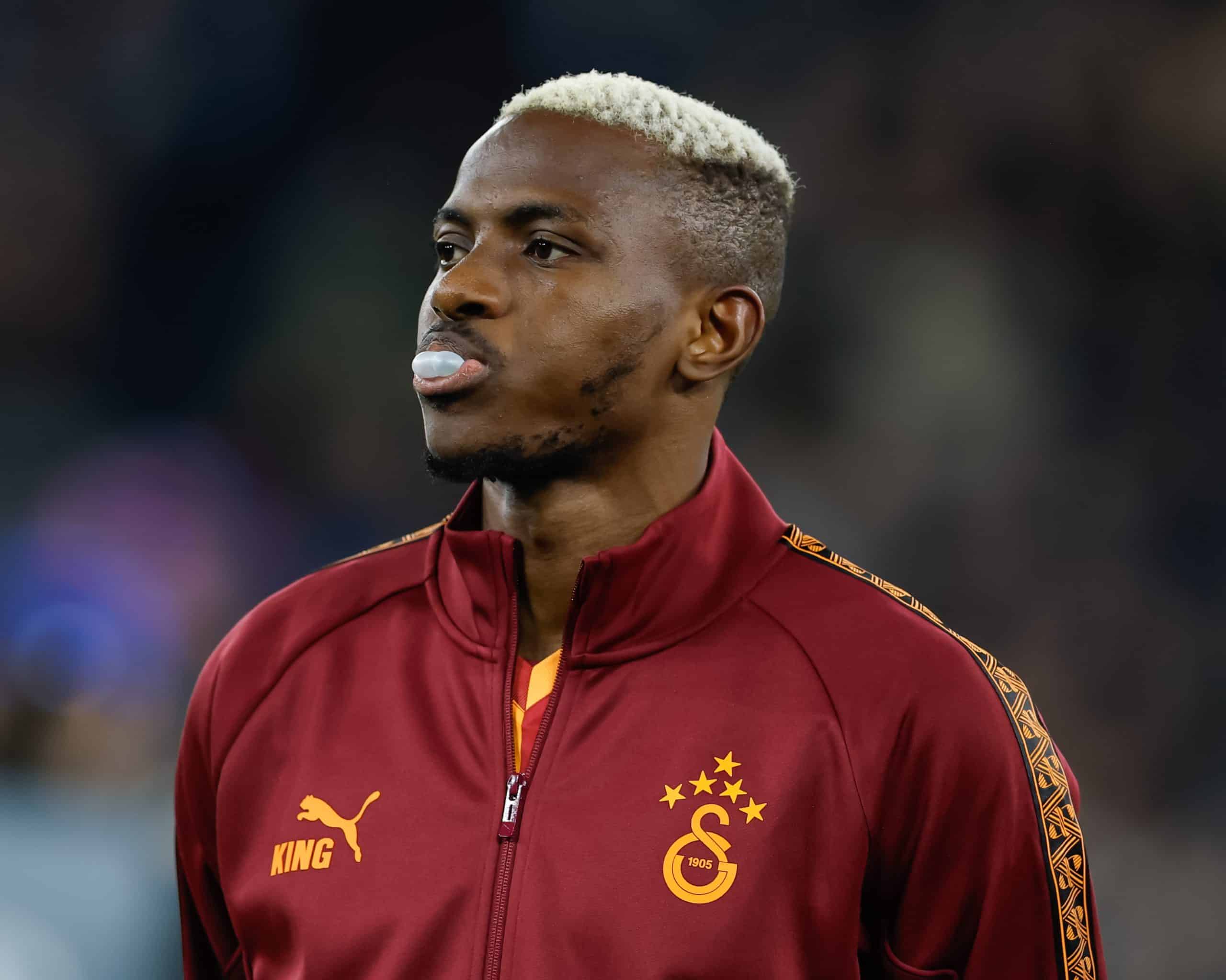 Victor Osimhen avant un match de Galatasaray.