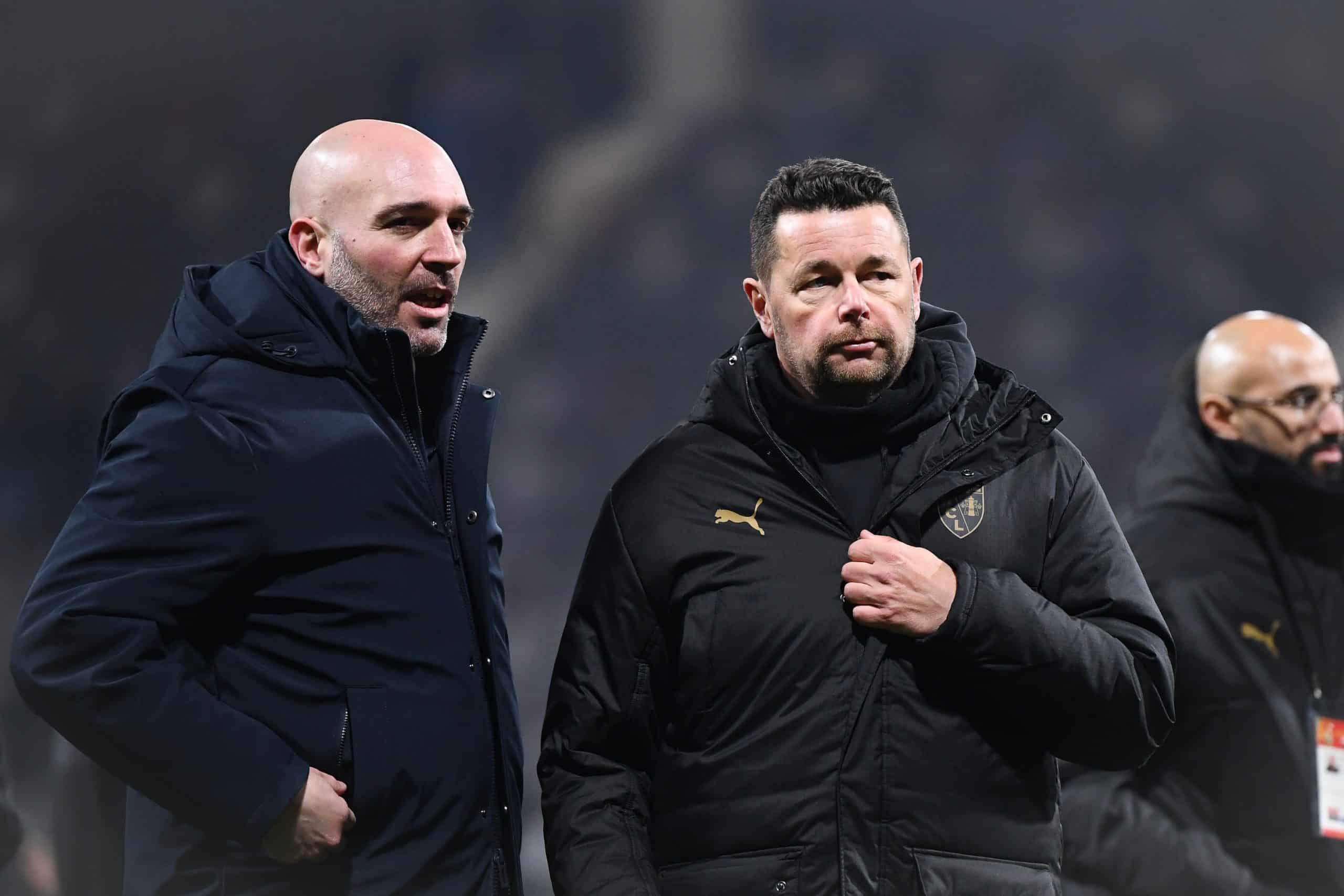 L'entraîneur du RC Lens, Pierre Sage, lors du match à Toulouse.