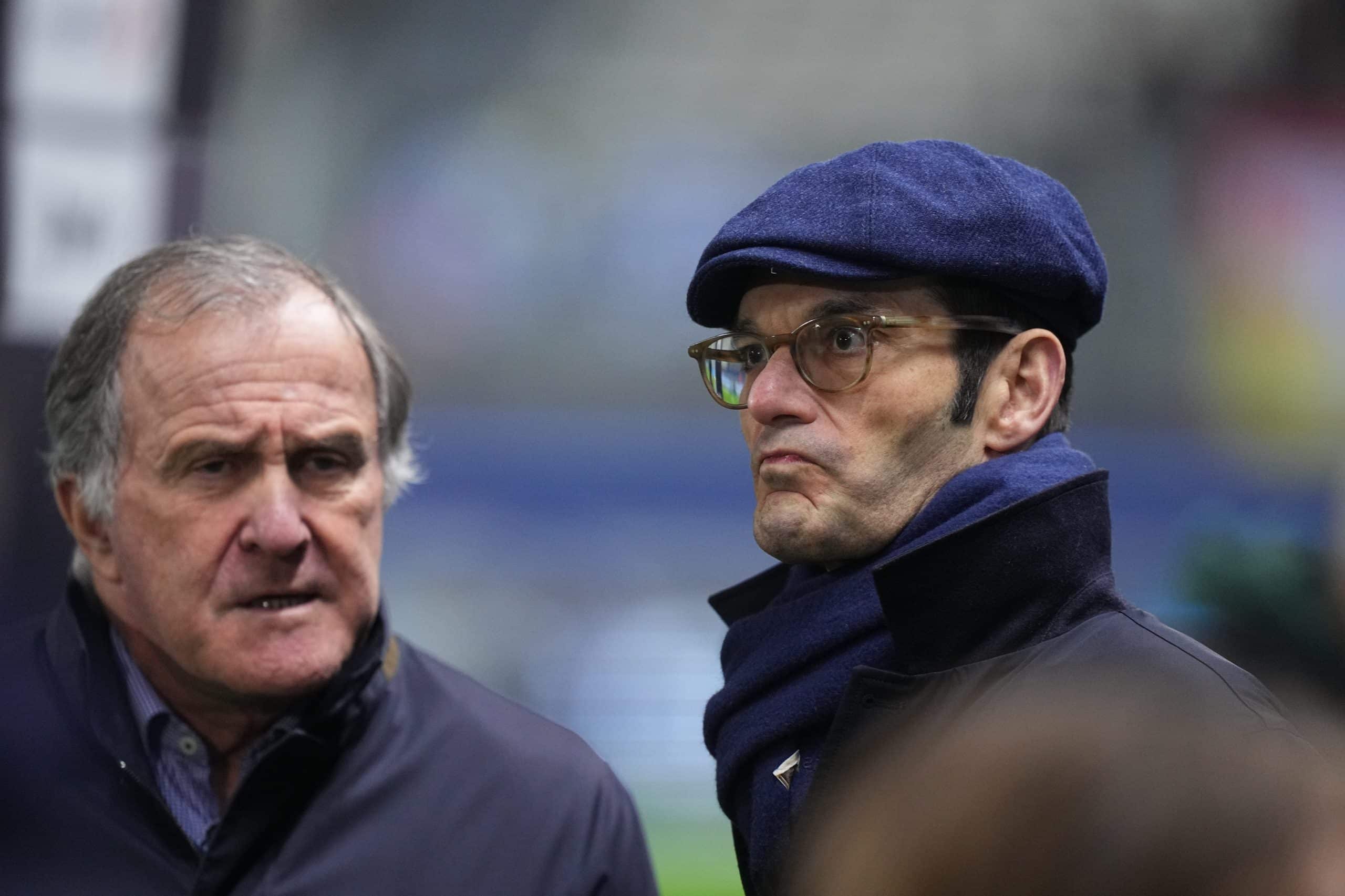 Joseph Oughourlian avant un match du RC Lens face au Paris FC.