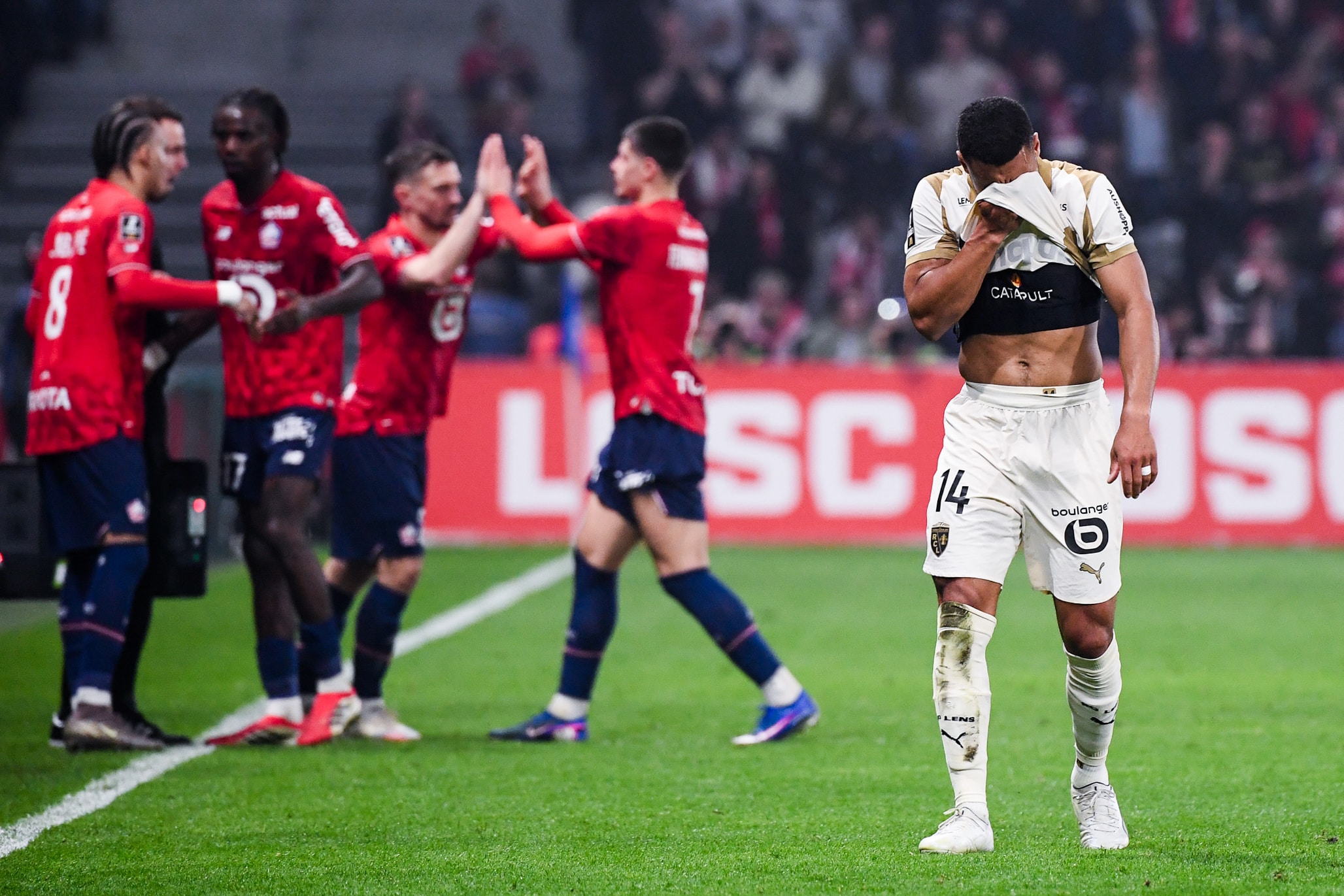 Matthieu Udol dépité après un but du LOSC samedi dernier.