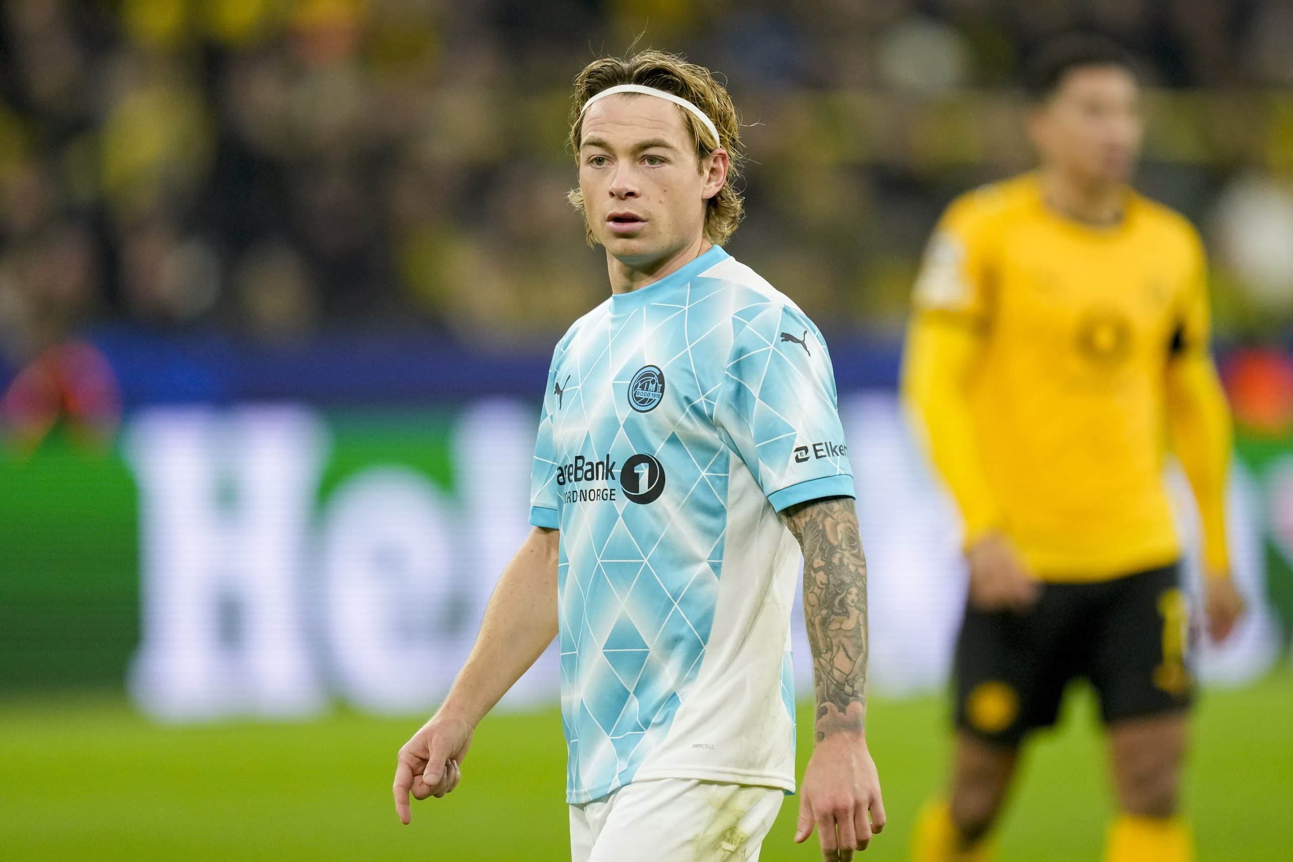 Patrick Berg lors d'un match avec Bodo/Glimt en Coupe d'Europe.