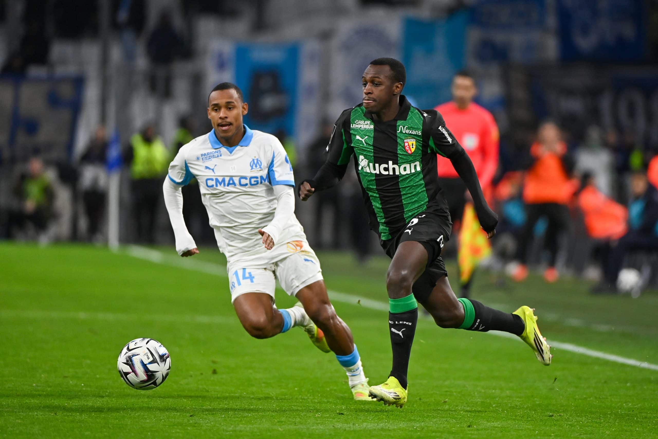 Saud Abdulhamid en action lors d'OM-Lens.