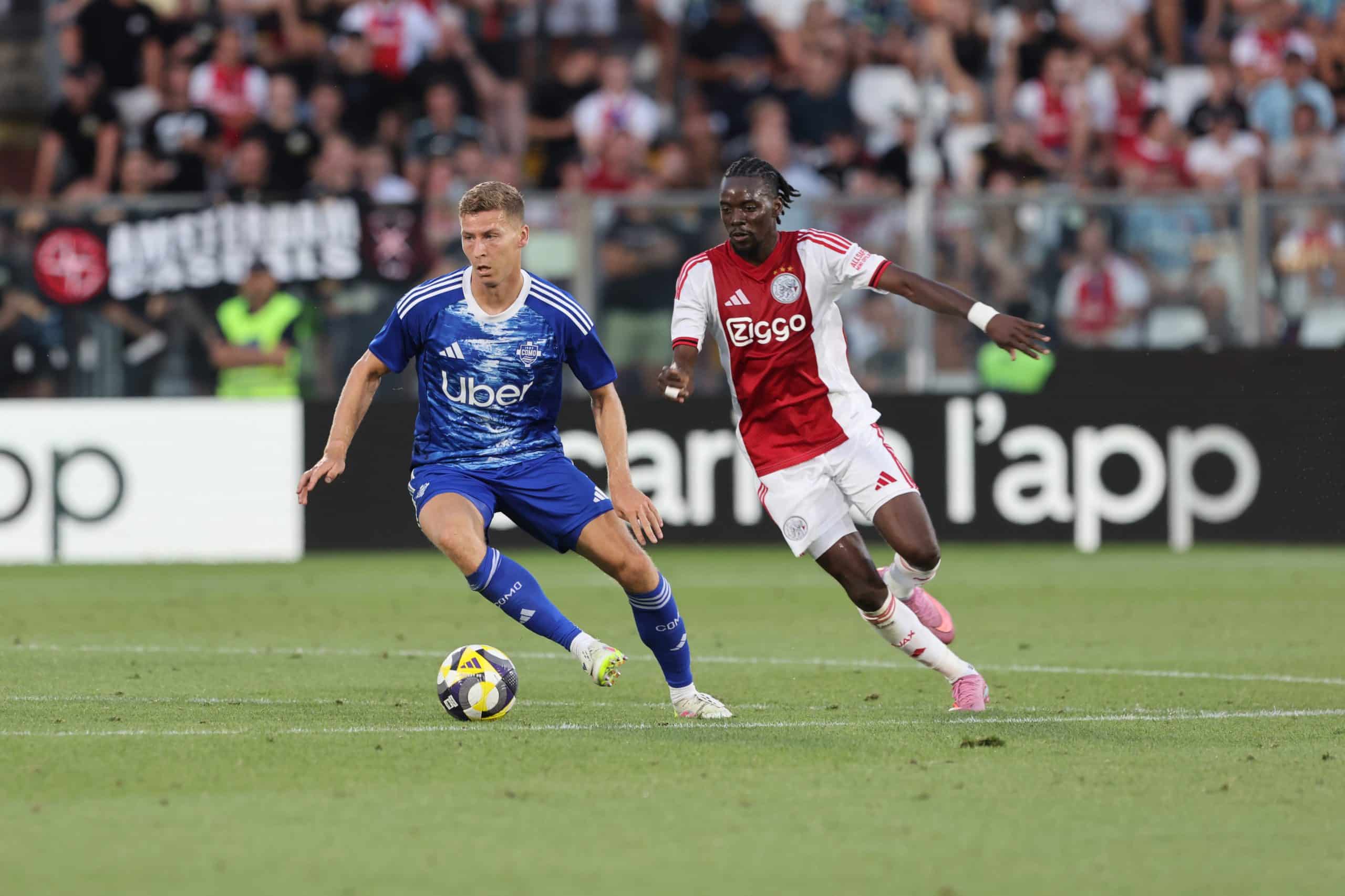Ignace Van der Brempt lors d'un match amical entre Côme et l'Ajax Amsterdam.