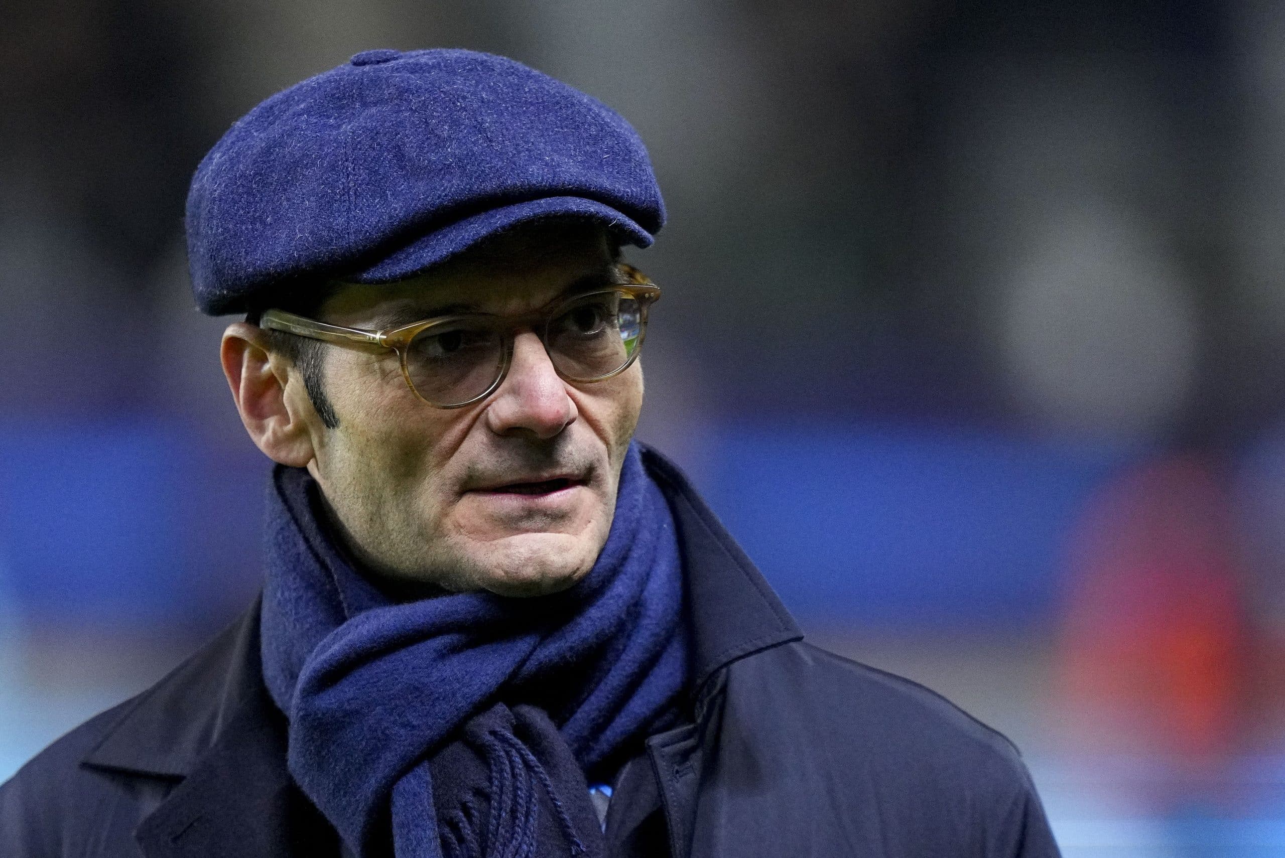 Le propriétaire du RC Lens, Joseph Oughourlian, avant un match du RC Lens.