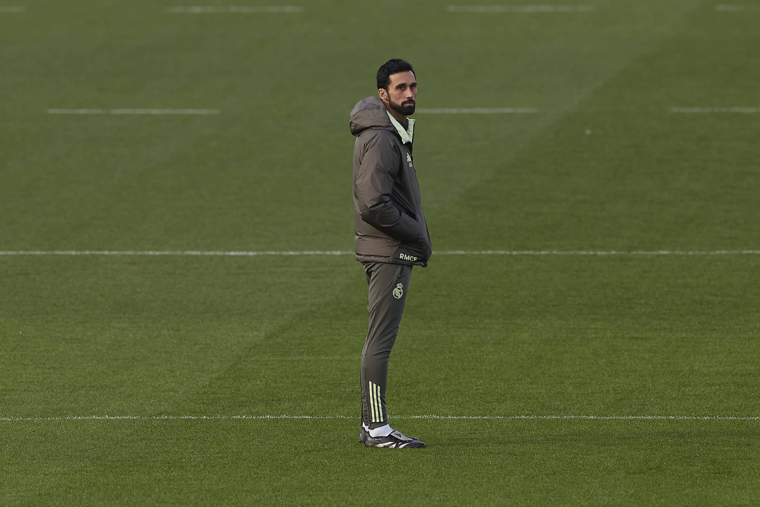 Alvaro Arbeloa lors d'un entraînement du Real Madrid.