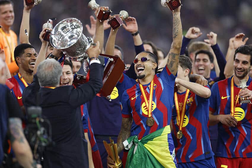 Le FC Barcelone à la joie