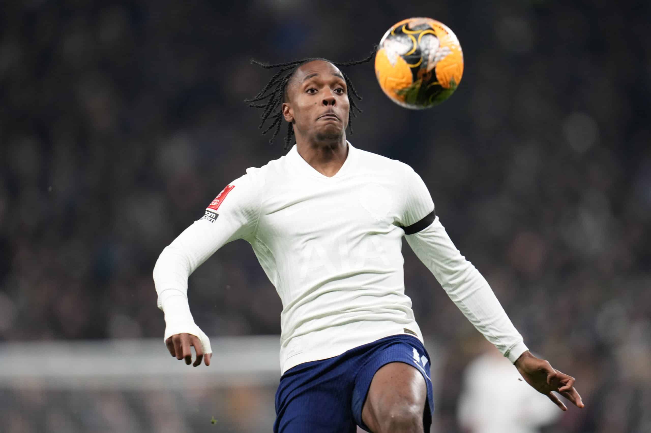 Mathys Tel en action avec Tottenham.