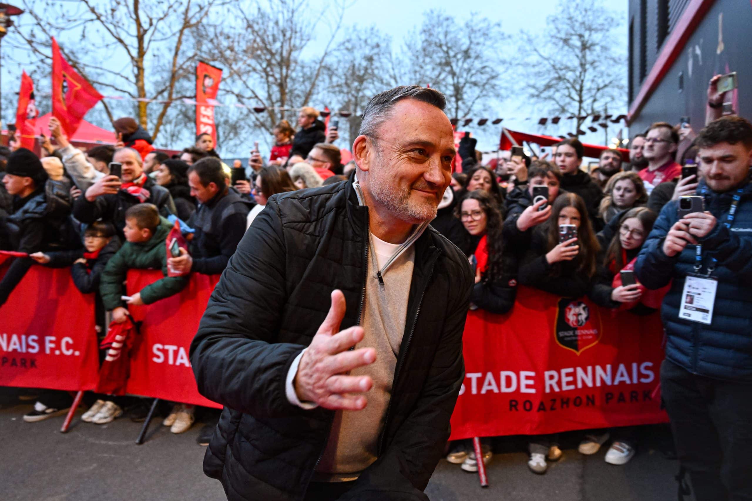 Franck Haise à son arrivée au Roazhon Park.