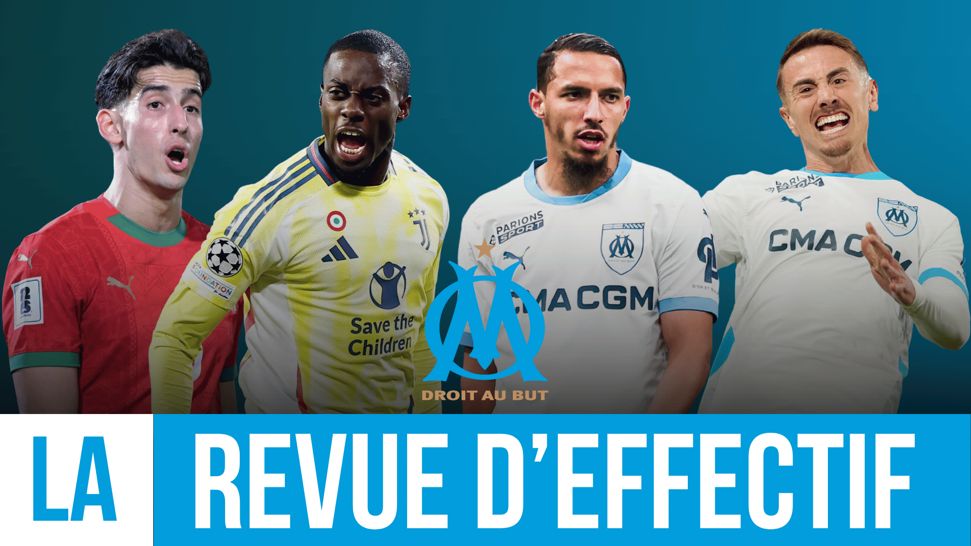 Vignette OM avec Bennacer, Rongier, Aguerd et Weah
